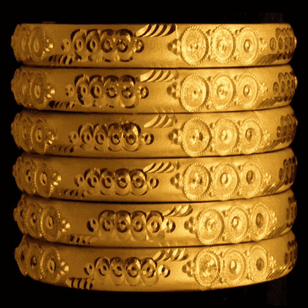 21K Gold Bangle Set, S (19) – SW15448